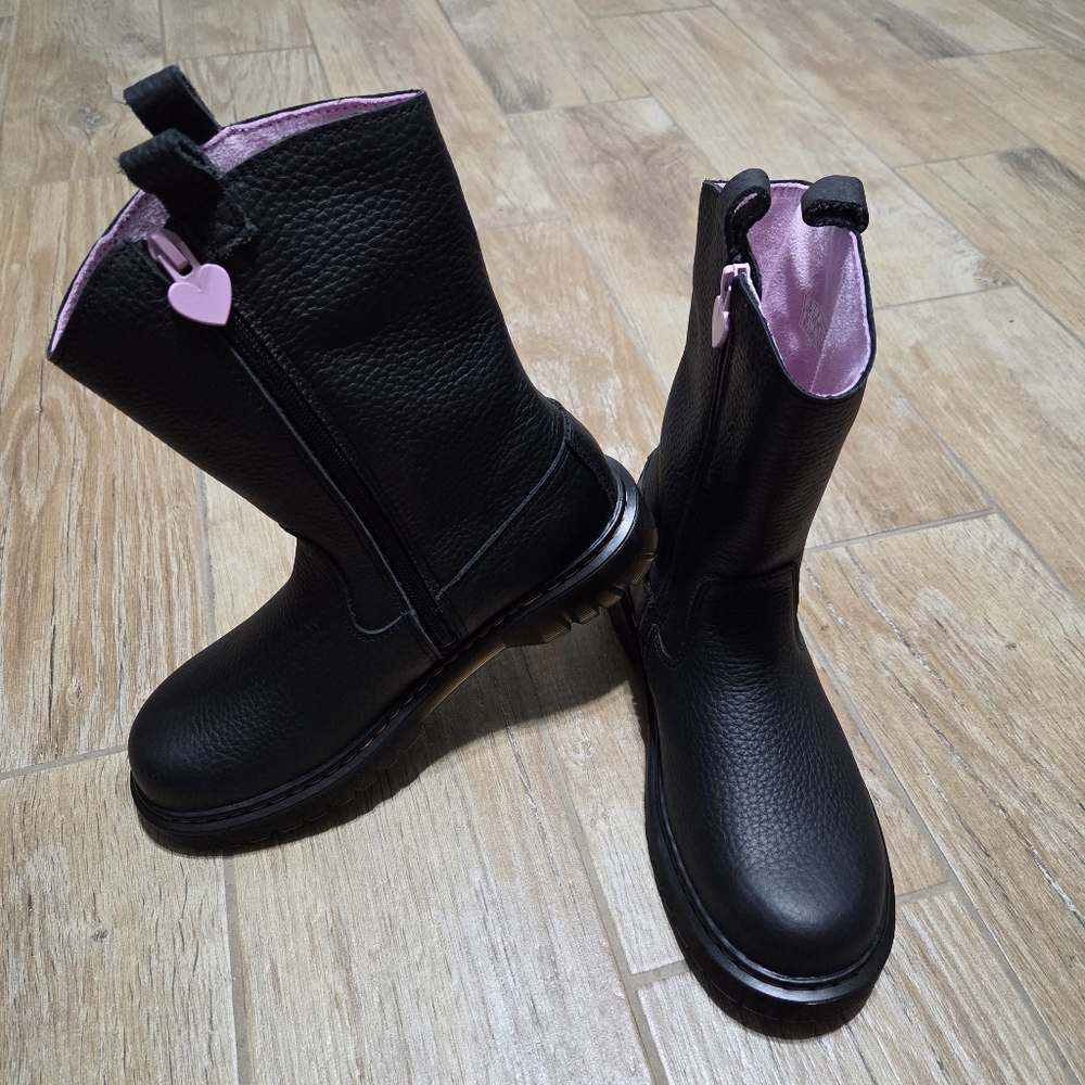 Girls Dr Martens JUNIOR BEX HEART PULL-ON HIGH BOOTS Women Girl 7